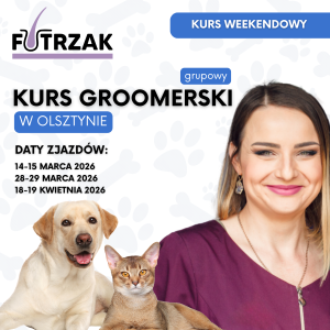 KURS GROOMERSKI GRUPOWY | Warmińsko-Mazurskie – Olsztyn | 3 zjazdy weekendowe | marzec – kwiecień 2026
